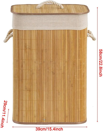 Dimenzije bambus korpe za ves 39 x 29 x 58 cm