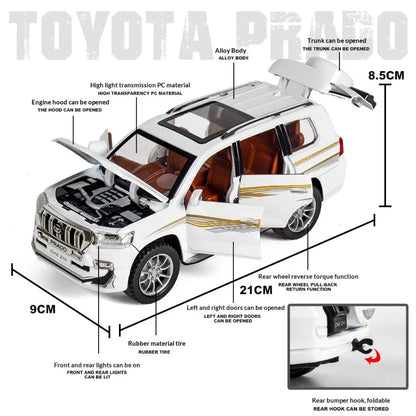 dimenzije i funkcije modela toyota prado 1 24 sa otvorivim delovima