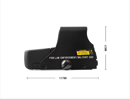 Dimenzije holografskog nisana duzina visina opticki nisan za airsoft lov rekreaciju takticki nisan specifikacije.