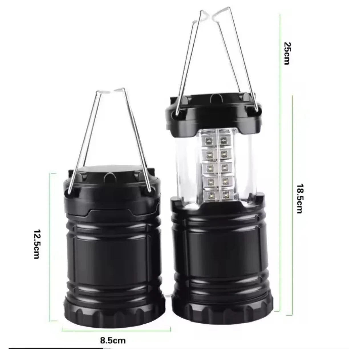 dimenzije sklopive kamperske led lampe u centimetrima