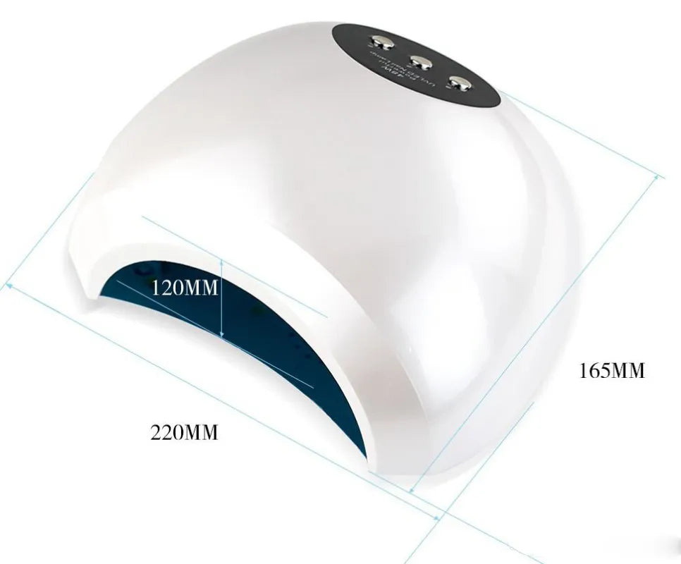 Dimenzije UV LED lampe za nokte 48W