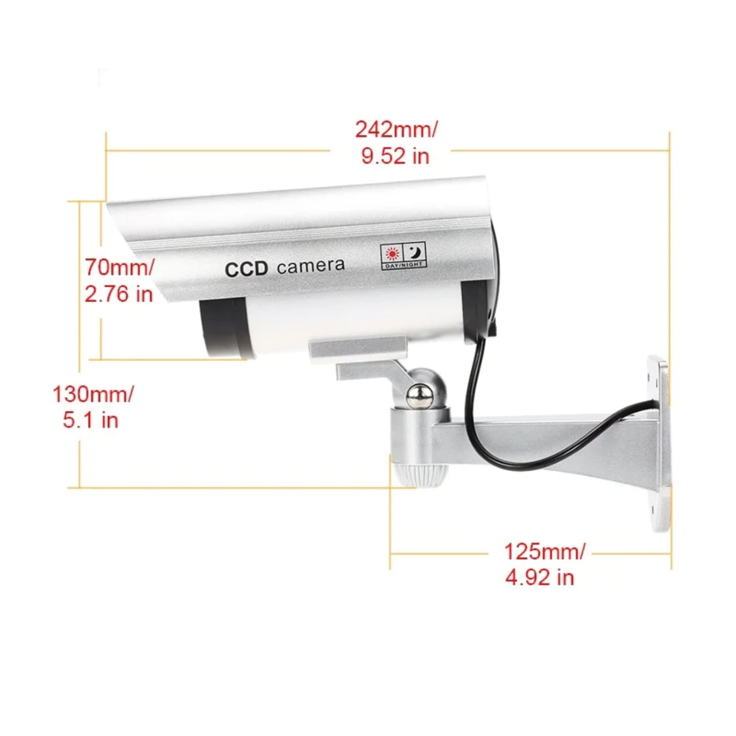 Dimenzije lazne sigurnosne kamere za montazu