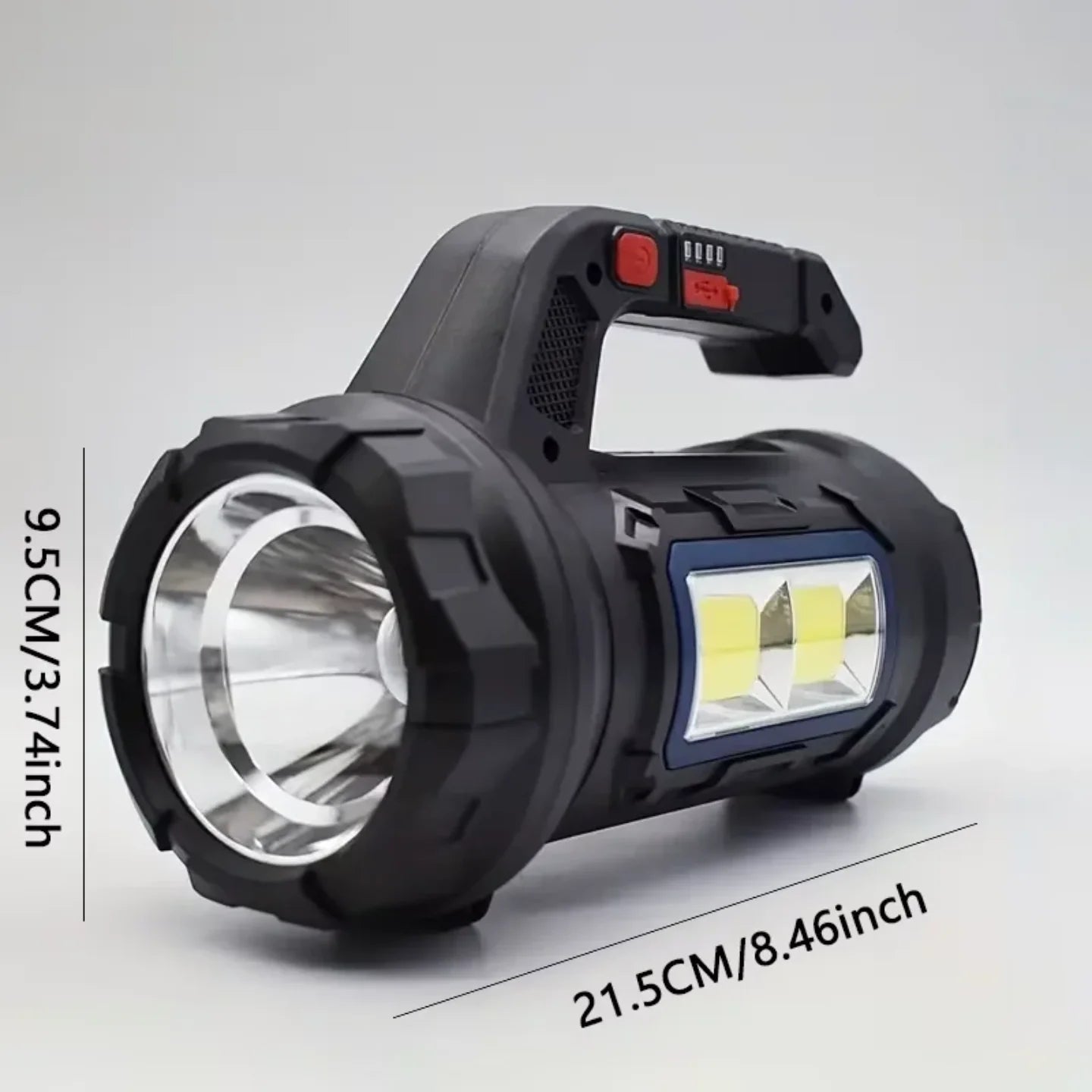 Dimenzije multifunkcionalne baterijske lampe sa cob panelom