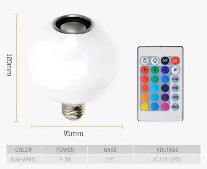 Dimenzije i specifikacije muzicke RGB LED sijalice sa daljinskim