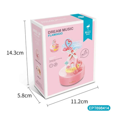 Dimenzije pakovanja muzicke kutije flamingo sa vetrenjacom