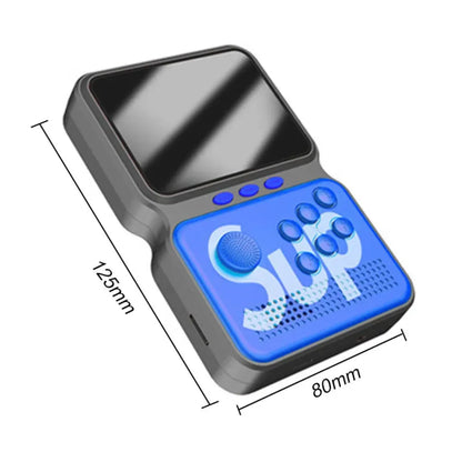 Dimenzije prenosive retro konzole sa ekranom i joystickom 125 x 80 mm