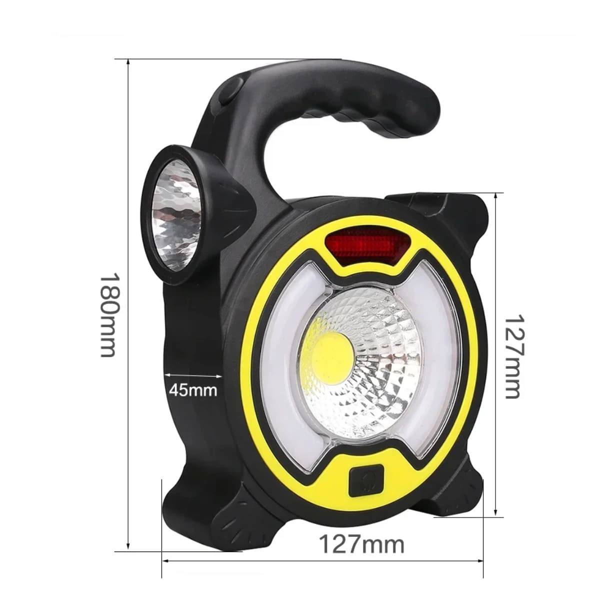 Dimenzije prenosive LED lampe sa ručkom za nošenje