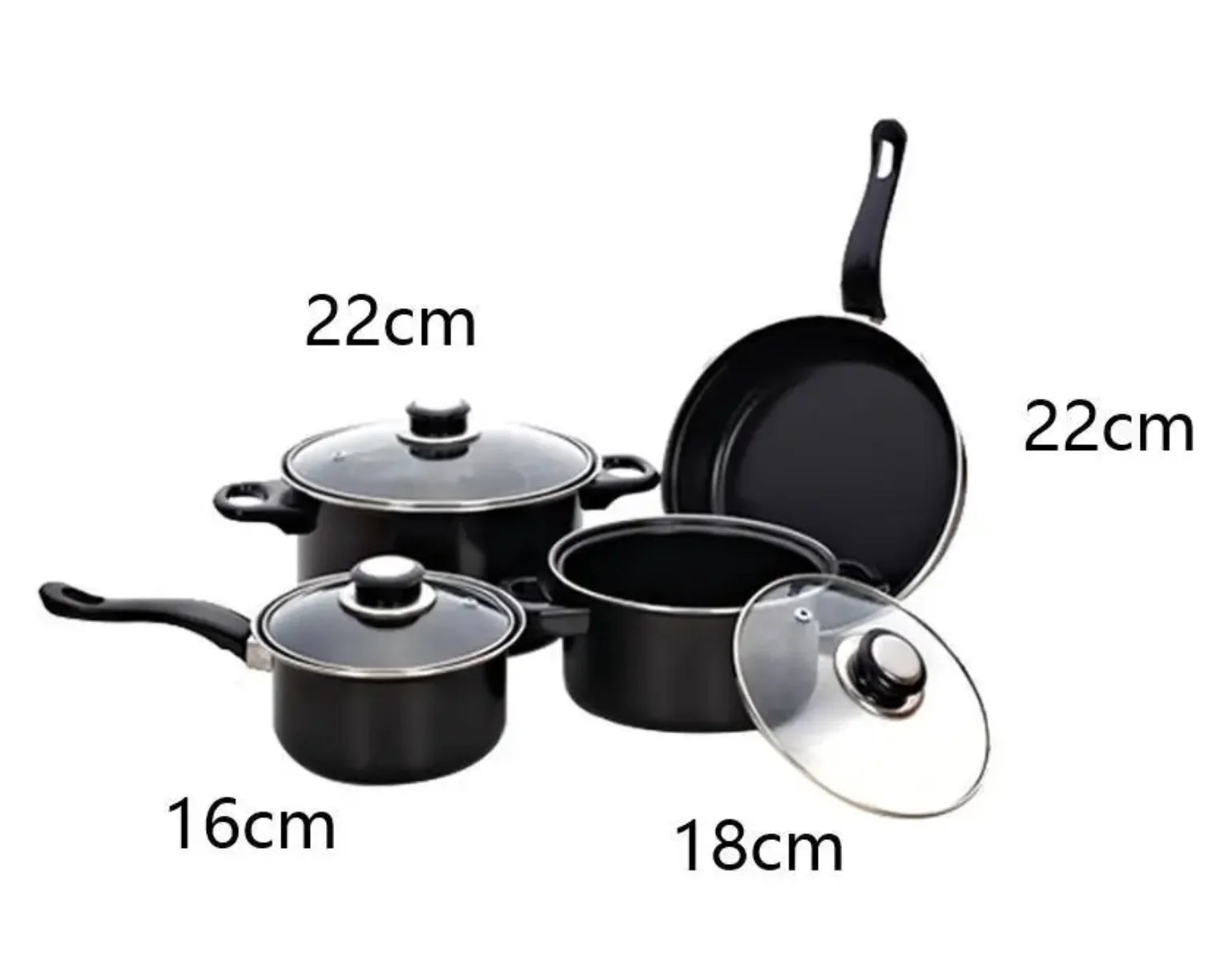 Dimenzije seta posudja 16 18 i 22 cm