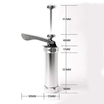 Dimenzije sprica za kolace. Velicina prese za kekse. Detaljne mere aparata za kolacice. 