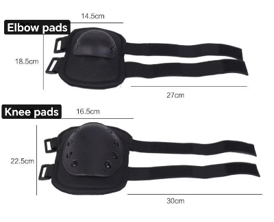 Detaljne dimenzije stitnika za kolena i laktove za pravilan odabir velicine