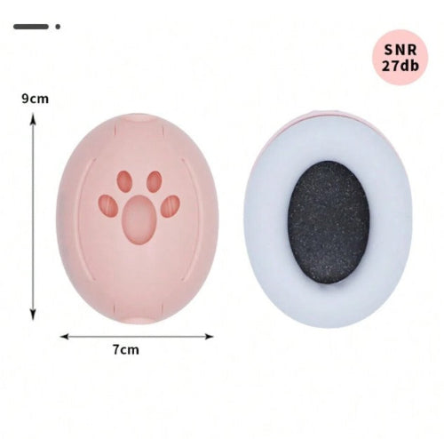 Dimenzije stitnika za usi za bebe, 9x7cm, SNR 27dB, roze, zastita sluha beba, bebi oprema, sigurni, udobni.
