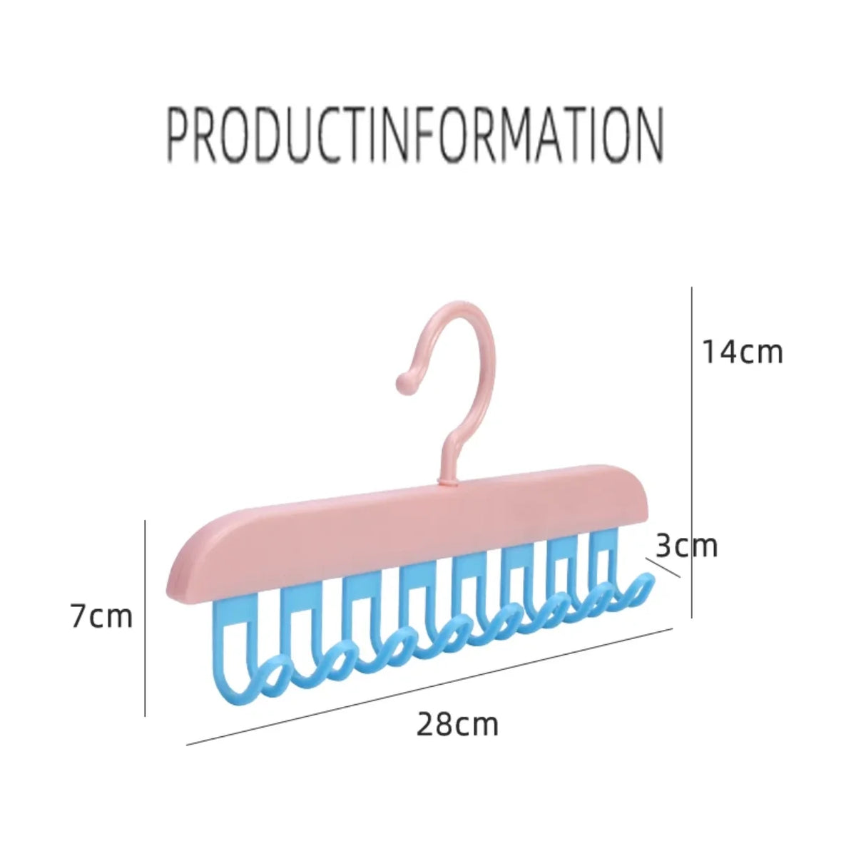 Dimenzije viseceg organizatora sa kukicama 28 cm