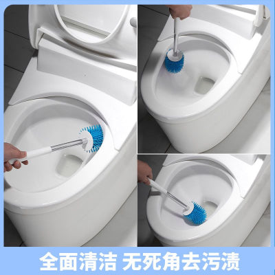 Prikaz ciscenja unutrasnjosti WC solje silikonskom cetkom. Dizajnirana za efikasno ciscenje tesko dostupnih uglova.