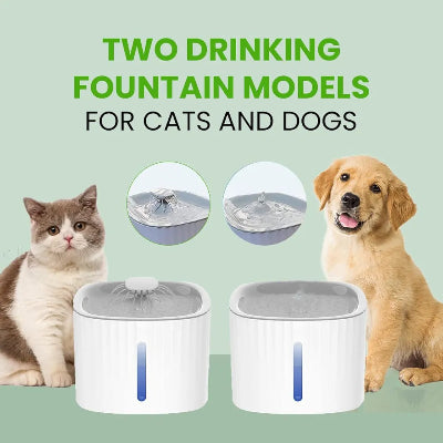 Dva modela fontana za vodu za kucne ljubimce. Manji i veci kapacitet, pogodno za pse, macke i male zivotinje.