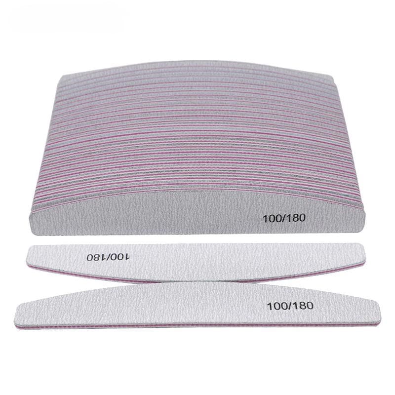 Kvalitetna siva turpija za nokte 100 180 za salonsku upotrebu