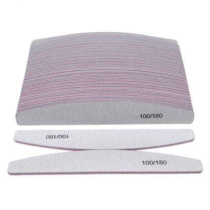 Kvalitetna siva turpija za nokte 100 180 za salonsku upotrebu