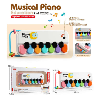 Promotivna slika edukativnog muzickog klavira za bebe 2u1