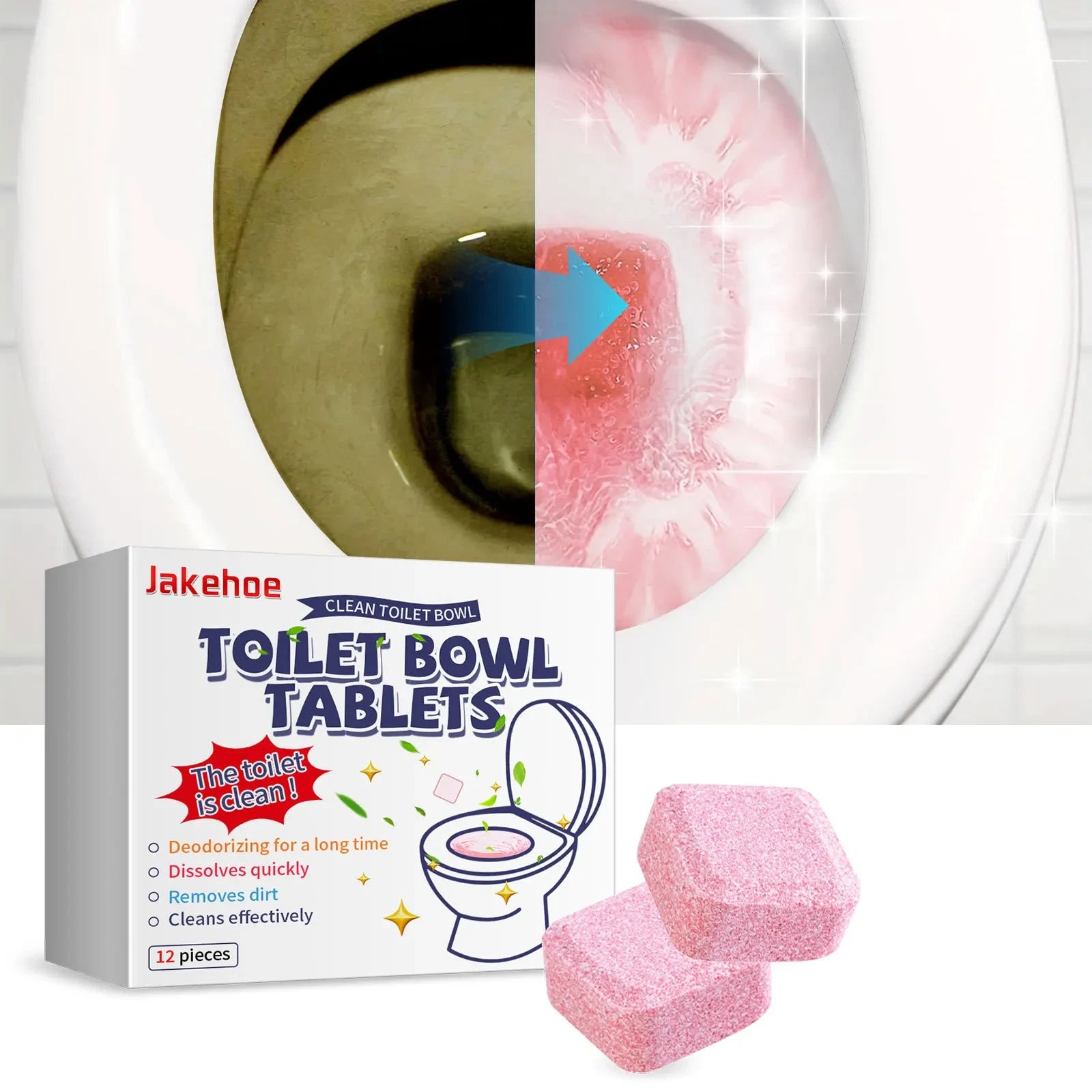Pre i posle efekat tableta za ciscenje WC solje