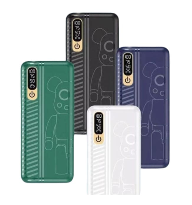 power bank 20000 mah dostupne boje crna zelena bela i plava
