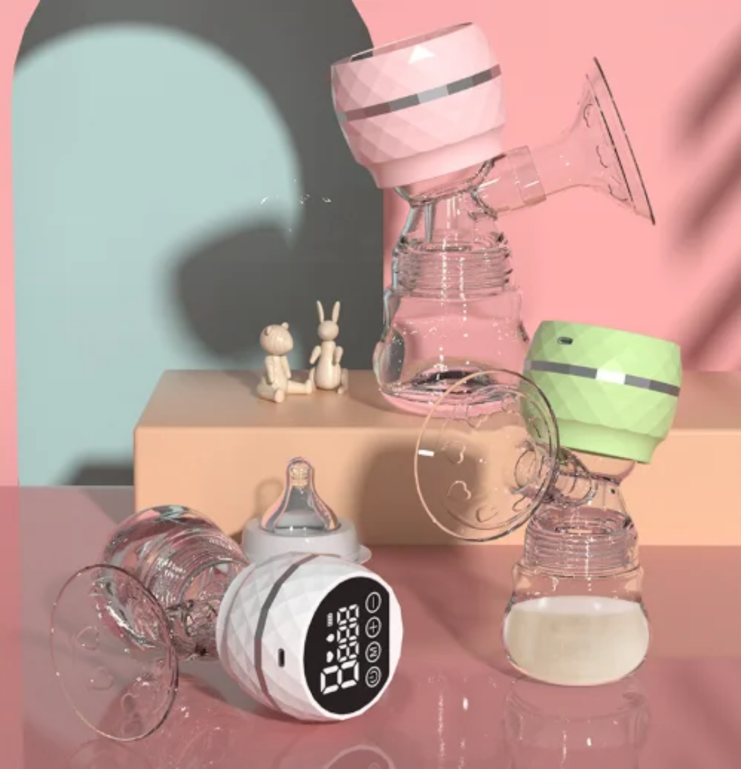 Elektricne pumpice za izmuzavanje mleka dostupne u vise boja roze i zelena moderno dizajnirane za majke i bebe