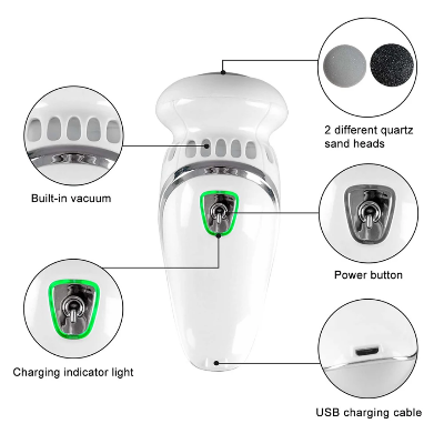 Dijagram elektricne turpije za pete prikaz delova prekidac snage indikator punjenja funkcija usisavanja praha za cistu negu