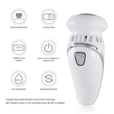 Elektricna turpija za pete specifikacija USB punjenje odvojiva glava dve vrste brusnih glava za piling i poliranje