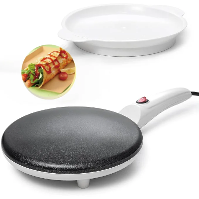 elektricni aparat za pripremu palacinki sa nelepljivom podlogom i plitkom posudom za umakanje testa za brzu pripremu omiljene poslastice