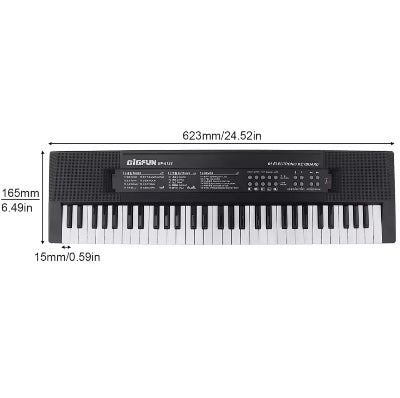 Elektronska klavijatura, dimenzije. Kompaktna velicina, laka za prenos i skladistenje.