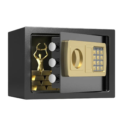 Elektronski sef otvoren sa zlatnim vratima i dragocenostima unutra