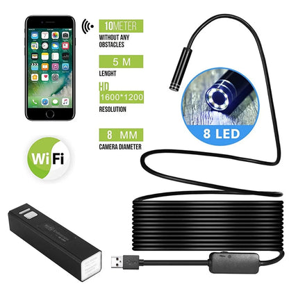 Endoskop kamera 8 mm sa 8 led dioda i wifi dometom 10 m