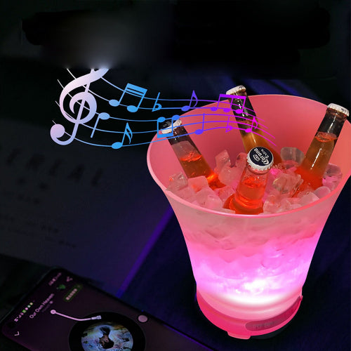 Extra LED kofa za led sa zvucnikom. Svetleca posuda za led sa muzikom za Corona pivo. Party kofa za hladjenje piva sa Bluetoothom.