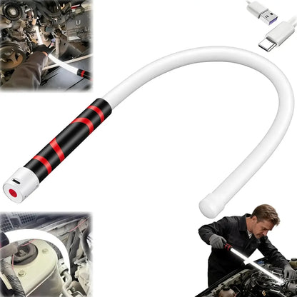 Fleksibilna LED radna lampa sa USB kablom i primenom u motoru
