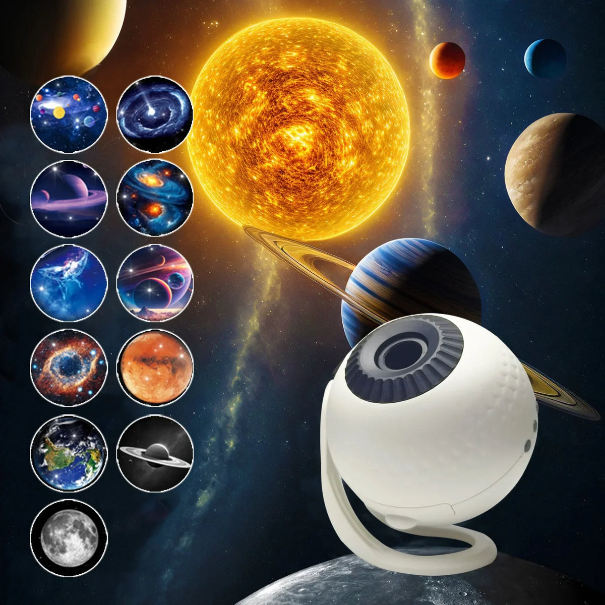projektor galaksije sa razlicitim projekcijama planeta meseca i zvezda