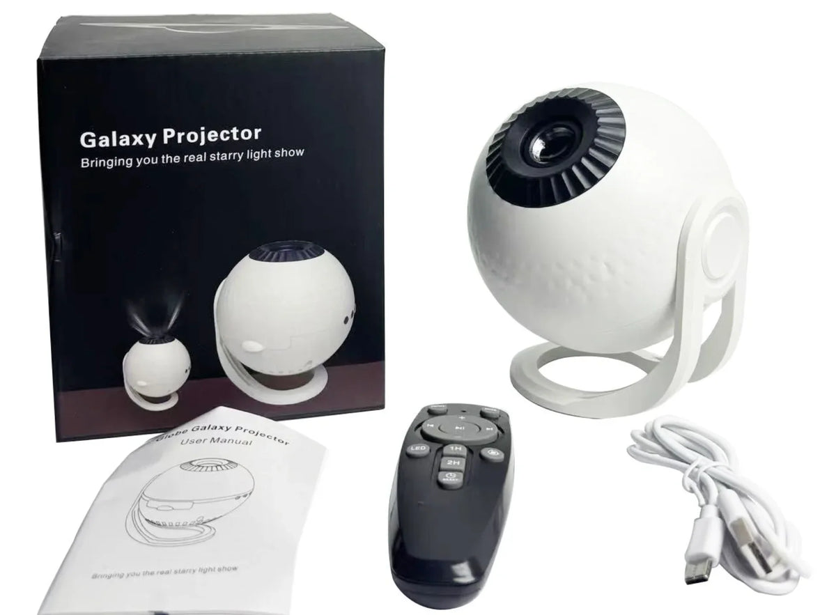 galaxy projektor zvezdanog neba sa daljinskim upravljacem usb kablom i uputstvom