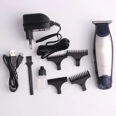 Komplet Geemy trimera za kosu i bradu sa svim dodacima, punjac, cesljevi, cetkica, ulje, sve za savrseno sisanje.