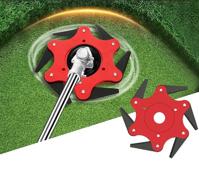 Unapredjena glava za trimer sa metalnim nozevima. Otporna i fleksibilna, idealna za kosenje trave i korova u basti.