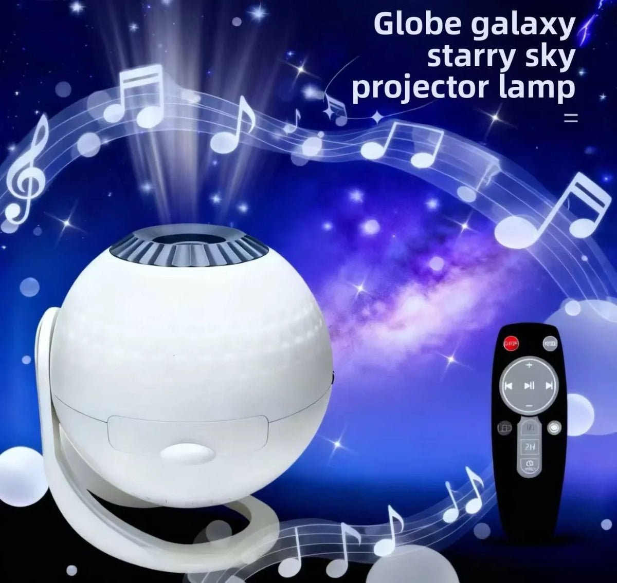 globe galaxy projektor zvezdanog neba sa daljinskim upravljacem i muzickim efektom