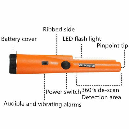 Delovi GP-POINTER pinpointer detektora metala sa LED svetlom i 360 detekcijom