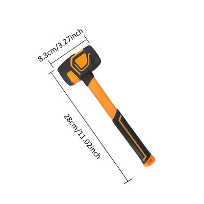 Dimenzije gumenog cekica 28 cm duzine i 8,3 cm sirine glave