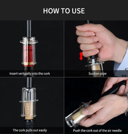 kako se koristi vazdusni otvarac za vino korak po korak