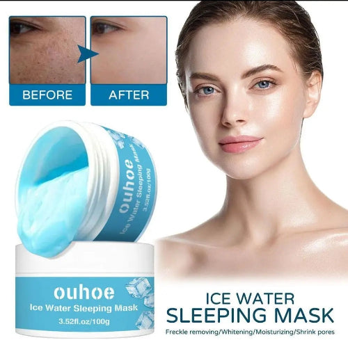 Rezultati upotrebe Ice Water nocne maske za lice pre i posle