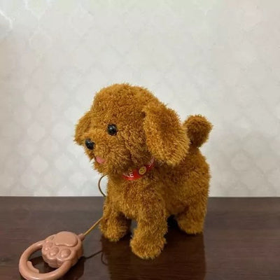 Plisana igracka pas za decu sa povocem. Interaktivni pas hoda i laje, idealna za zabavu i razvoj vestina kod decaka i devojcica.