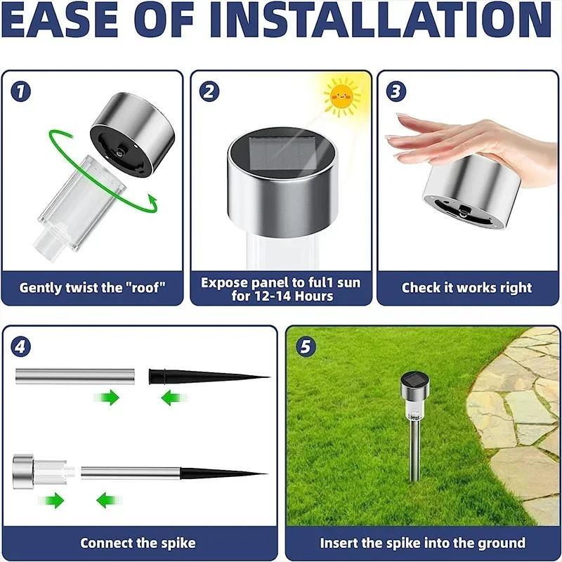 jednostavna instalacija solarne bastenske led lampe u nekoliko koraka