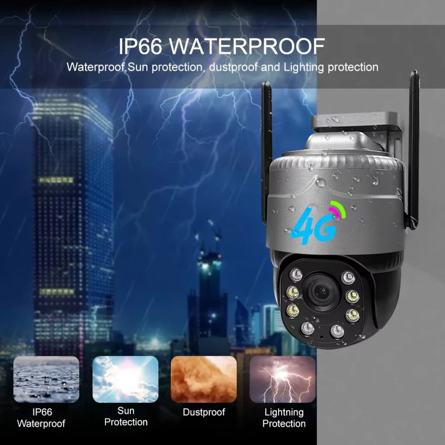 IP66 vodootporna 4G kamera otporna na kisu, prasinu i spoljasnje uslove