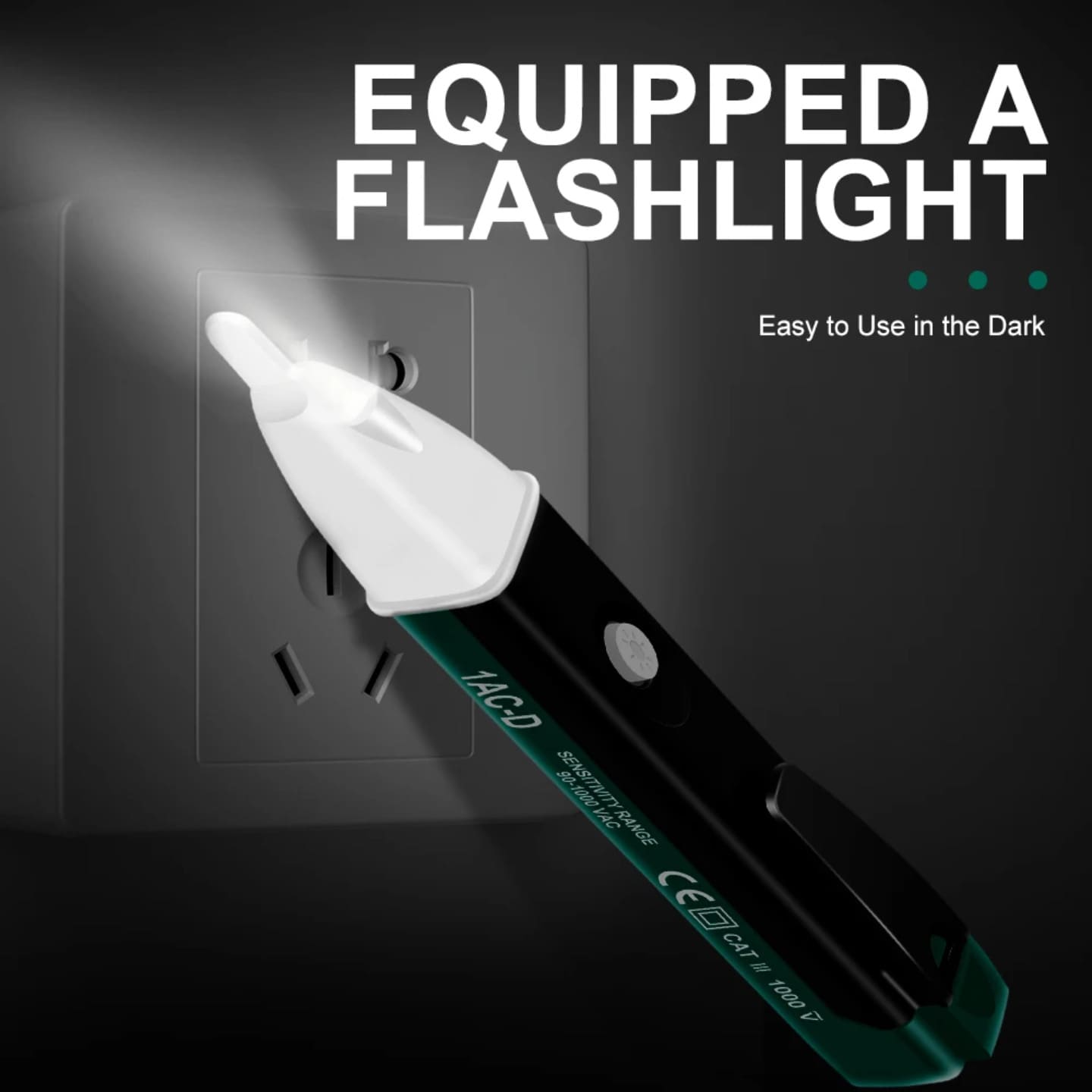 Ispitivac napona sa ugradjenom LED lampom za rad u mraku