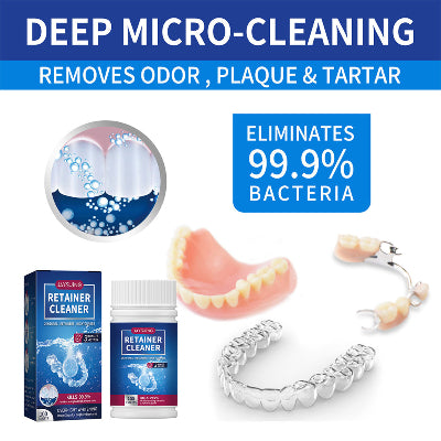 Jaysuing Retainer Cleaner omogucava dubinsko ciscenje. Uklanja 99.9% bakterija, plak i neugodne mirise.