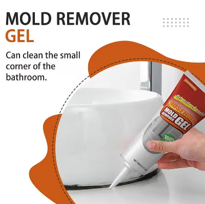 Prikaz gela za budj koji efikasno cisti i najsitnije coskove u kupatilu. JAYSUING MOLD GEL gel za uklanjanje buđi iz svih uglova.