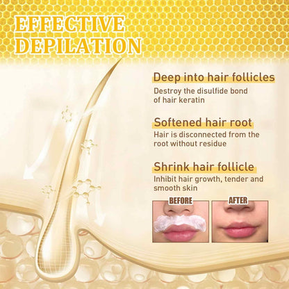 Jaysuing krema za depilaciju deluje duboko u folikule. Omeksava koren dlake i obezbedjuje dugotrajno glatku kozu.