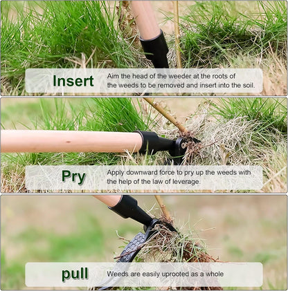 Kako se koristi alat za korenje mehanizam poluge za duboko vadjenje korova pritiskom noge na pedalu