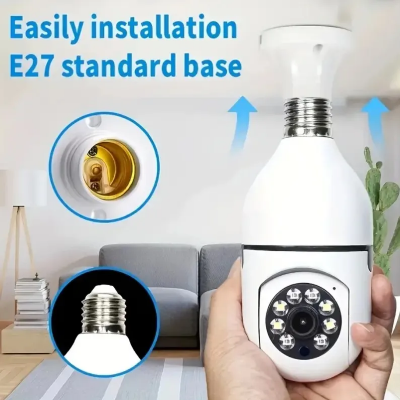 Kamera u sijalici sa lakom instalacijom. Montaza na standardno E27 grlo. Jednostavno postavljanje bez dodatnih alata.